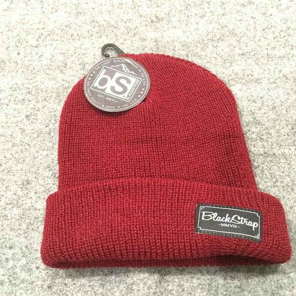 Classic Other - Black Strap The Classic Beanie Antimicrobial Berry Color Acrylic Made in USA